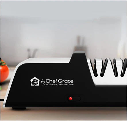 Electric Knife Sharpener (Black and Silver)